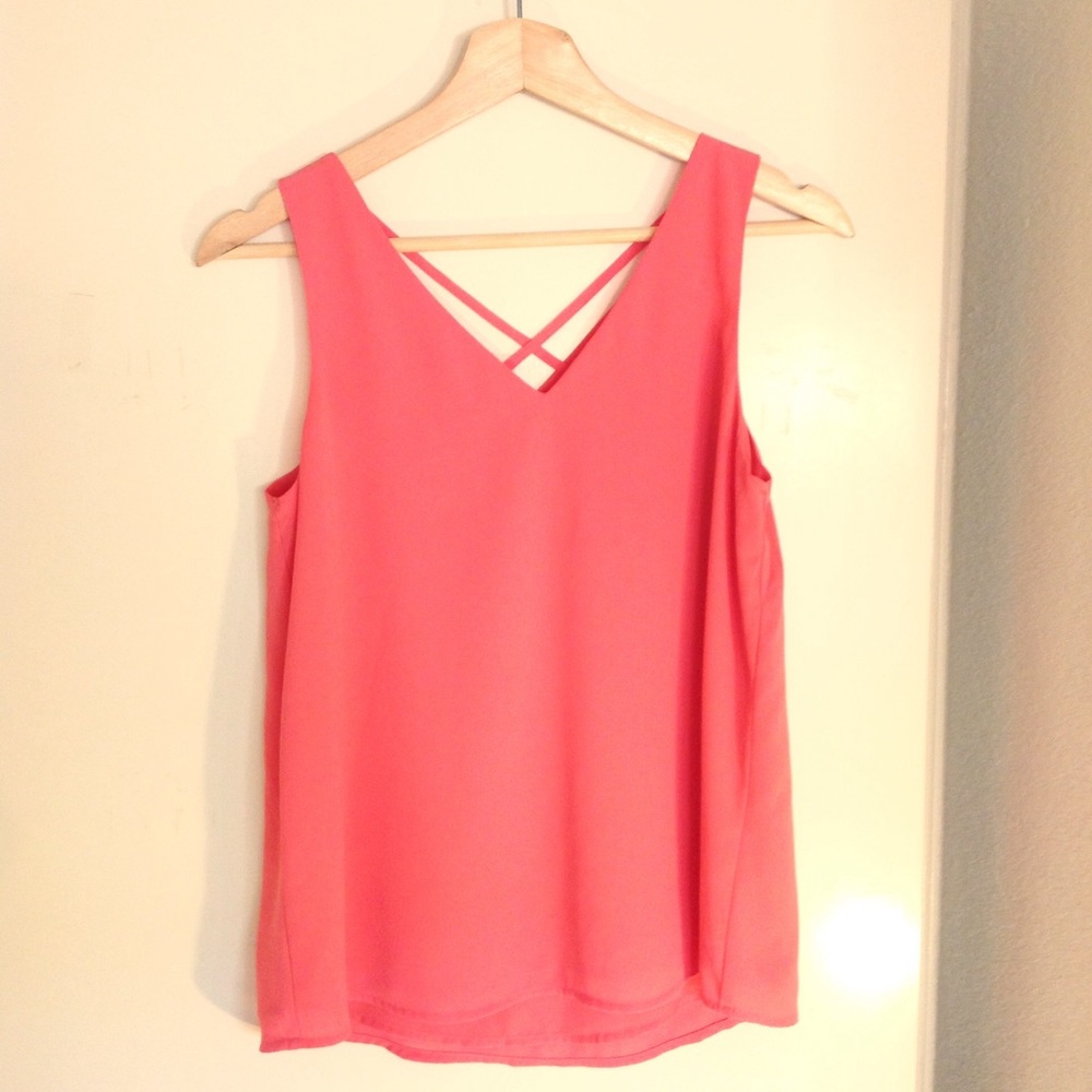 Tank Blouse with Criss-cross Back
